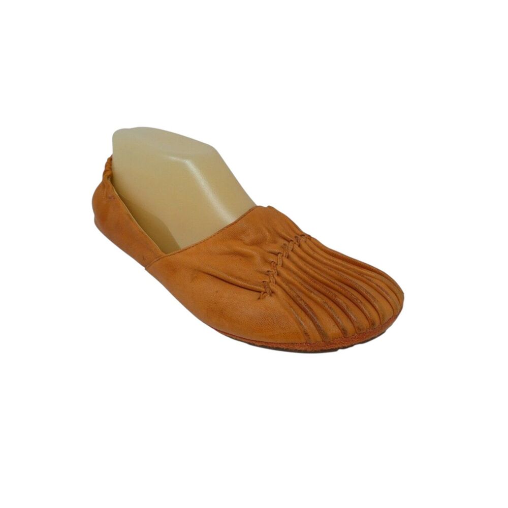 Chocolat Blu Cam Orange Pintuck Leather Flats Loafers Womens 40‎ US 9.5 - 10